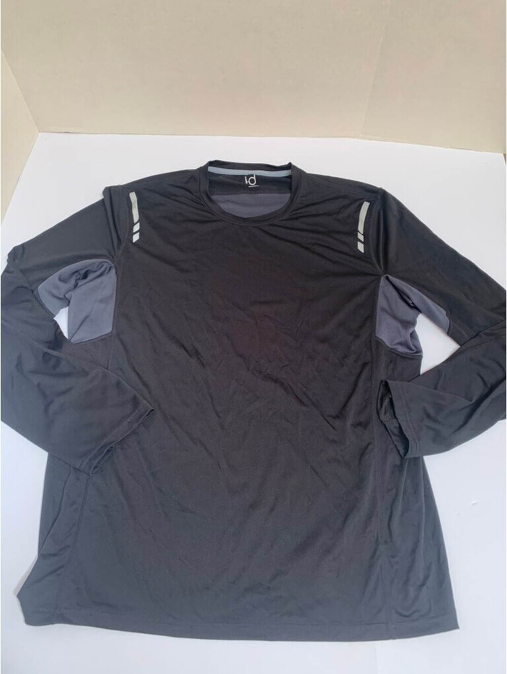 Ideology Men's Long Sleeve Athletic Shirt Size L Black Gray